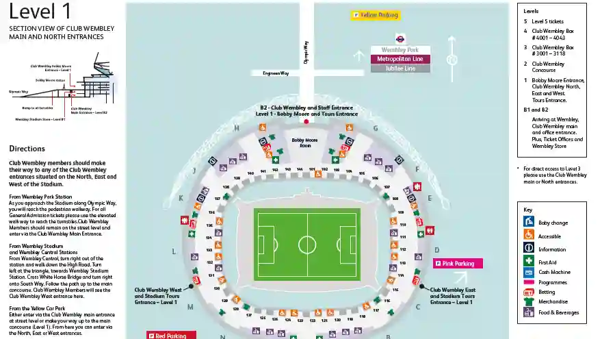 seat oasis Wembley Stadium London 2025