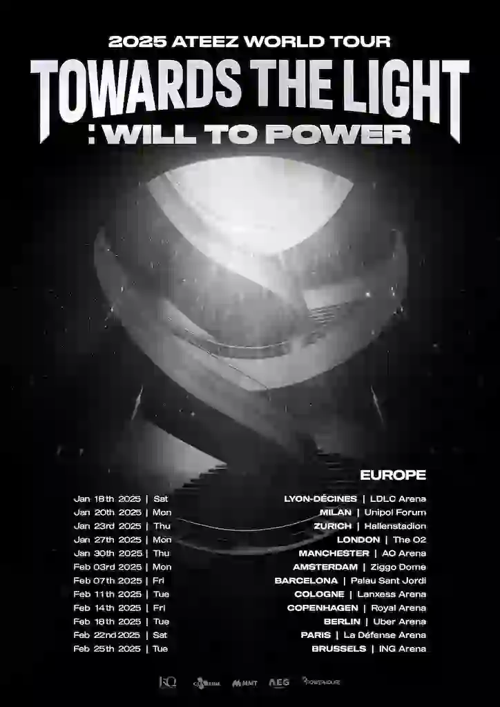 ATEEZ World Tour Towards the Light Will to Power in Europe 2025