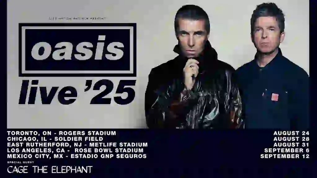 Oasis and Cage The Elephant 2025 North American Tour