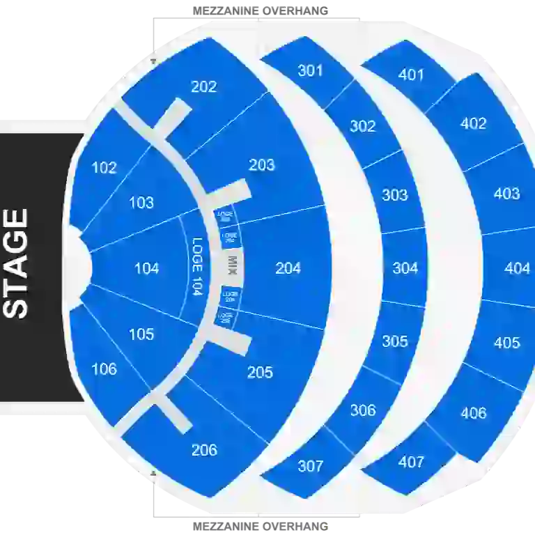 Seting Chart Colosseum Las Vegas