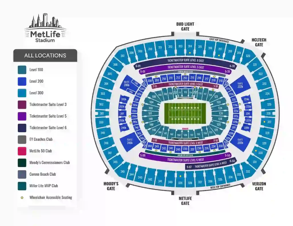 Seating Chart Oasis MetLife Stadium