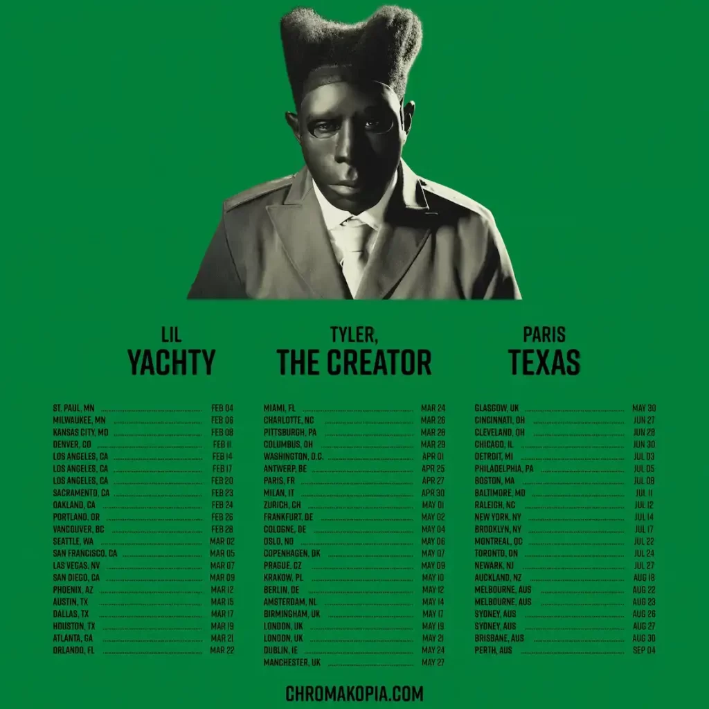 tyler the creator USA and Canada Tour 80 iotaTravl